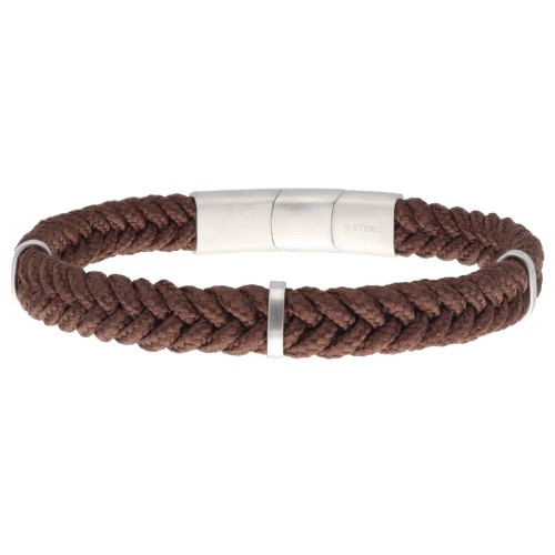 Pulsera acero y cuerda náutika - NTK037BR-M