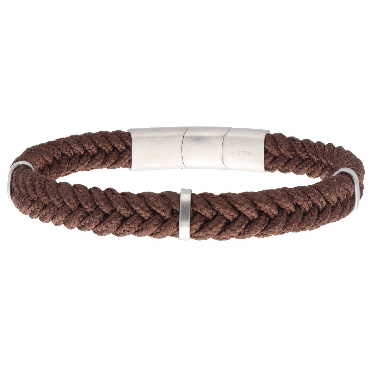 Pulsera acero y cuerda náutika - NTK037BR-M