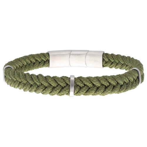 Pulsera acero y cuerda náutika - NTK037BR-V