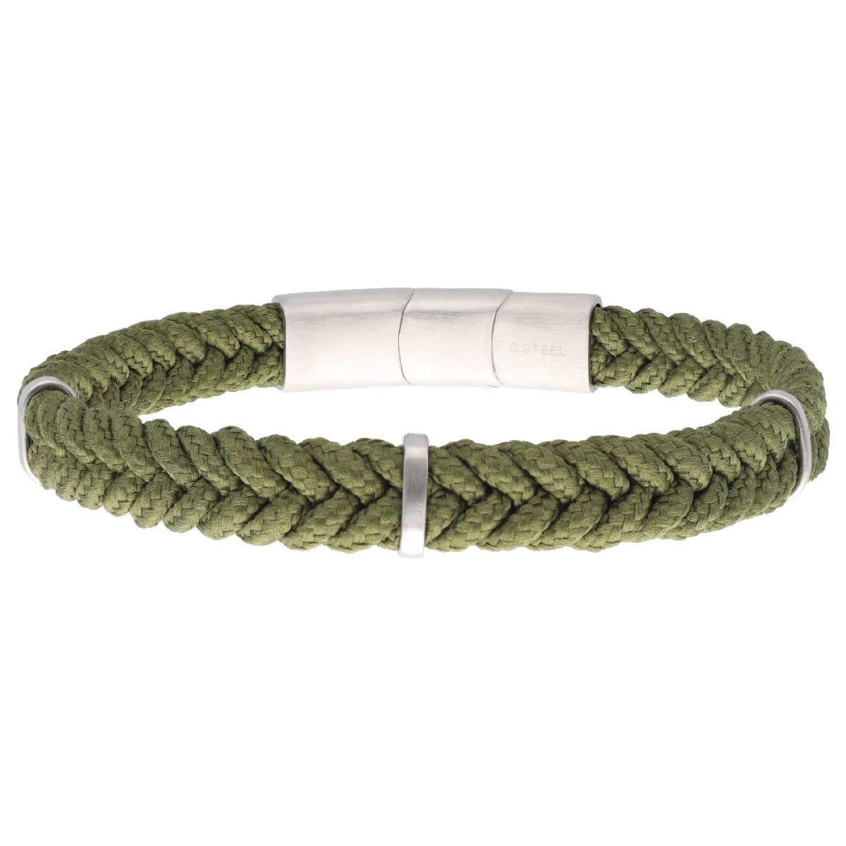 Pulsera acero y cuerda náutika - NTK037BR-V