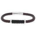 Pulsera piel y acero - 87BR007-M