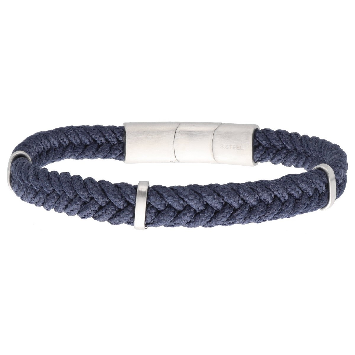 Pulsera acero y cuerda náutika - NTK037BR-A