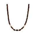 Collar acero,perlas y ojo de tigre - SHA221CL