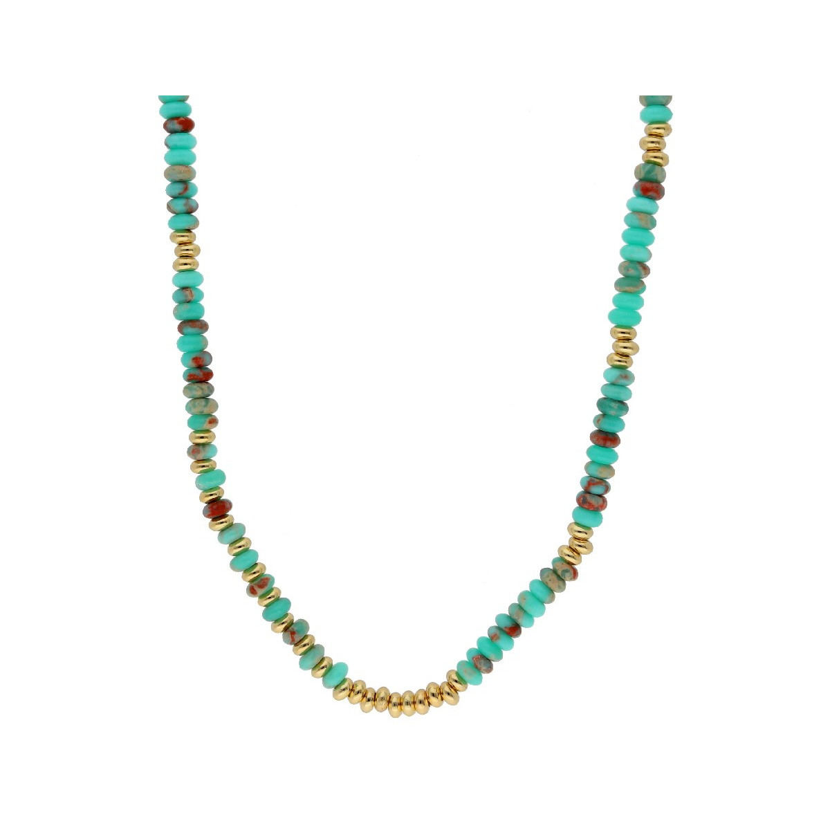 Collar acero y piedras naturales - SHA224CL