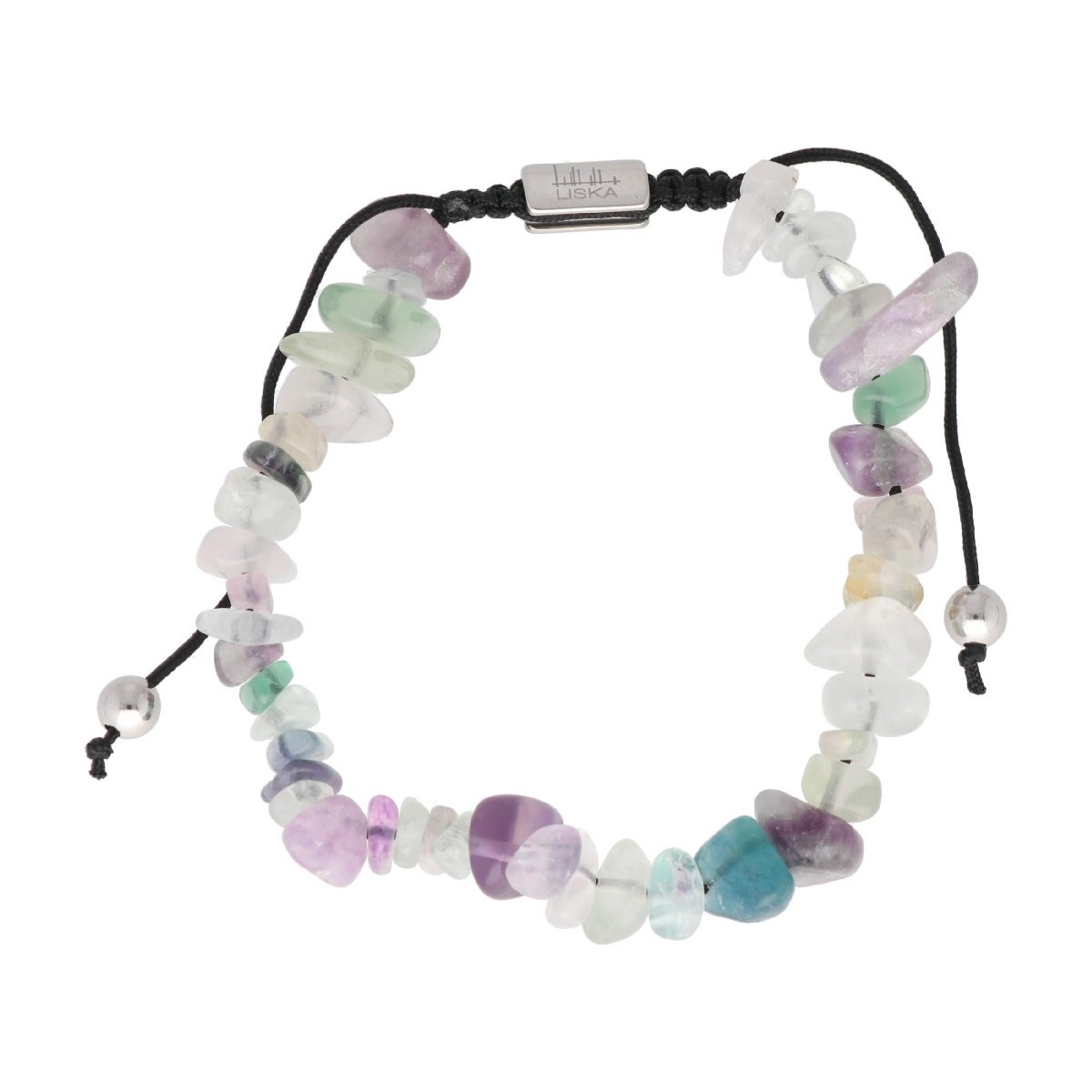Pulsera acero y purple cuarz - SHA233
