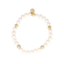 Pulsera acero y perlas naturales - SHA236