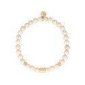 Pulsera acero y cream stone - SHA239-C