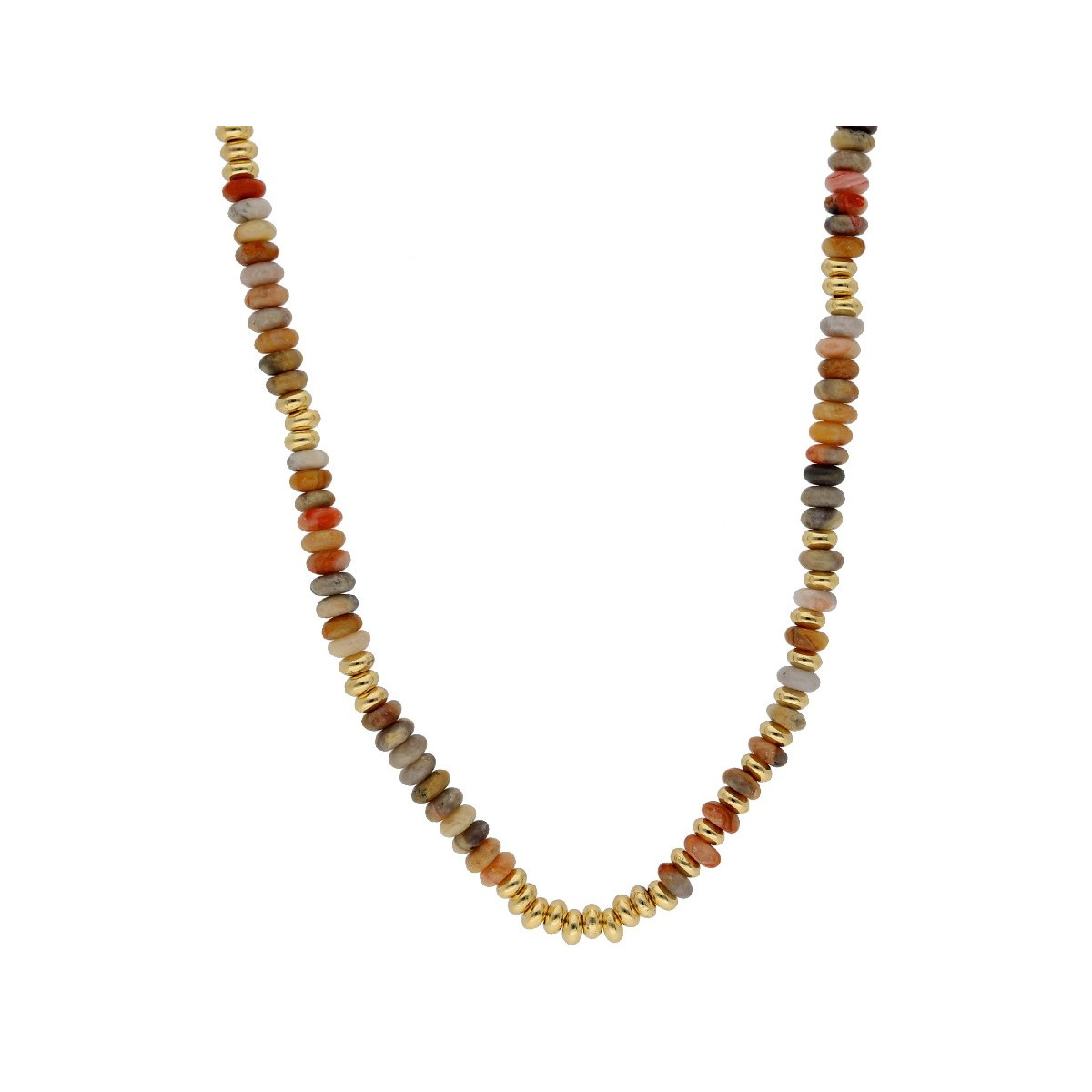Collar acero y piedras naturales - SHA226CL