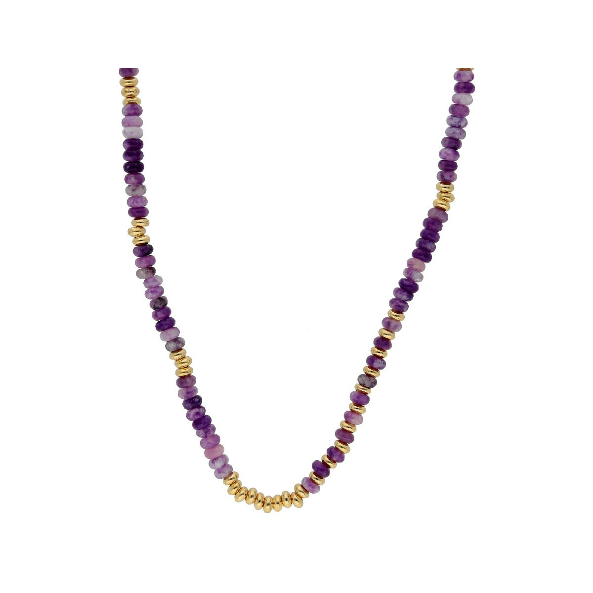 Collar acero y piedras naturales - SHA227CL