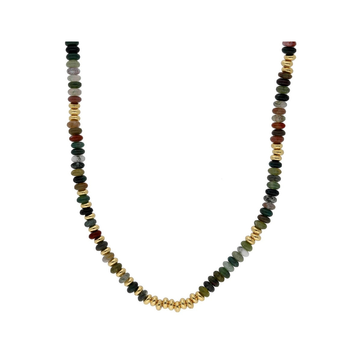Collar acero y piedras naturales - SHA229CL