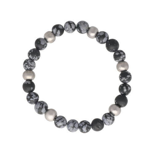 Pulsera acero y piedras naturales - BALI071BR