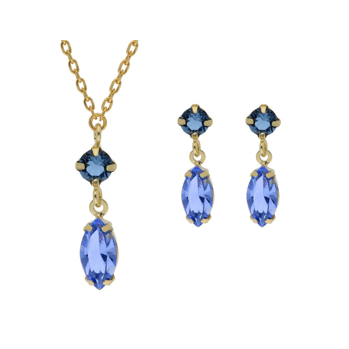 Conjunto plata y Liska Crystals - LSW4416C-DA