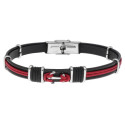 Pulsera acero y piel - NTK044BR