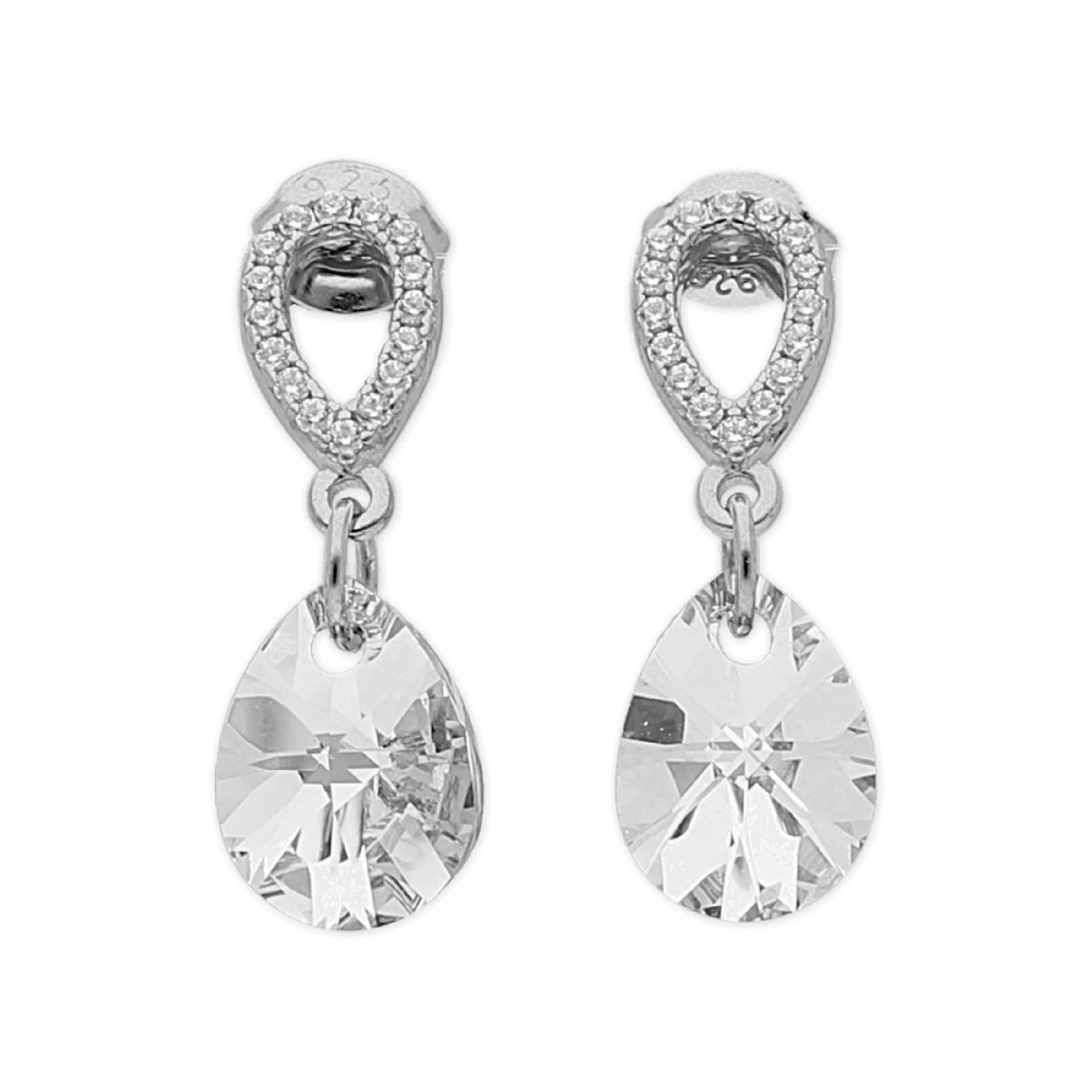 Pendientes plata y cristales Liska - LSW084A