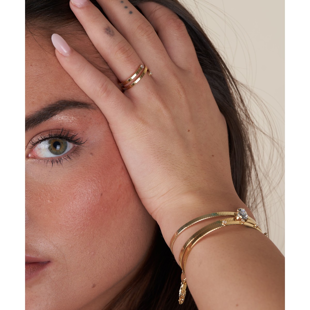 Pulsera plata y Liska Crystals - LSW4381BR-D
