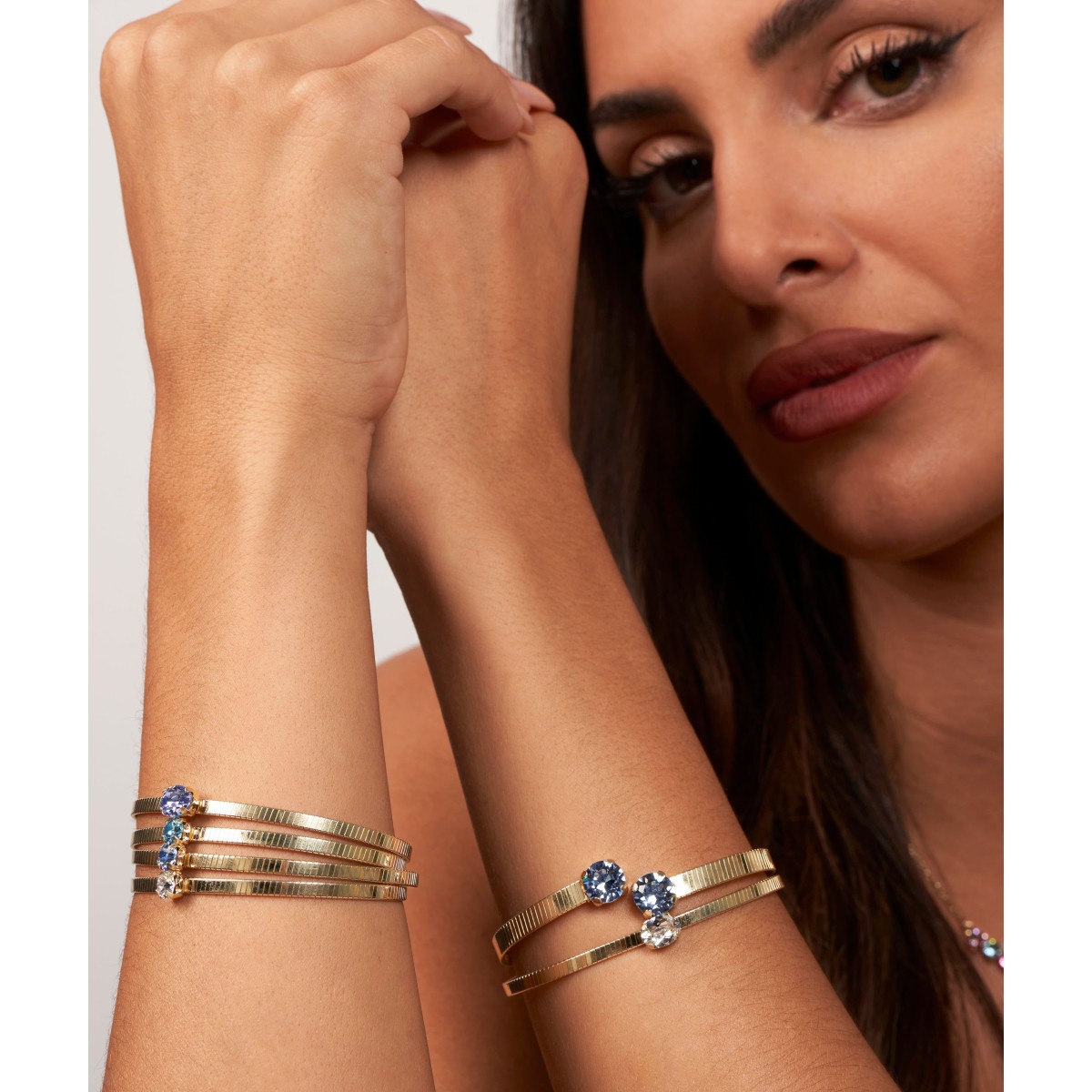 Pulsera plata y Liska Crystals - LSW4380BR-DA