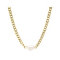 Cadena acero y perla -3mm Cad 35cm - CH031CL-D