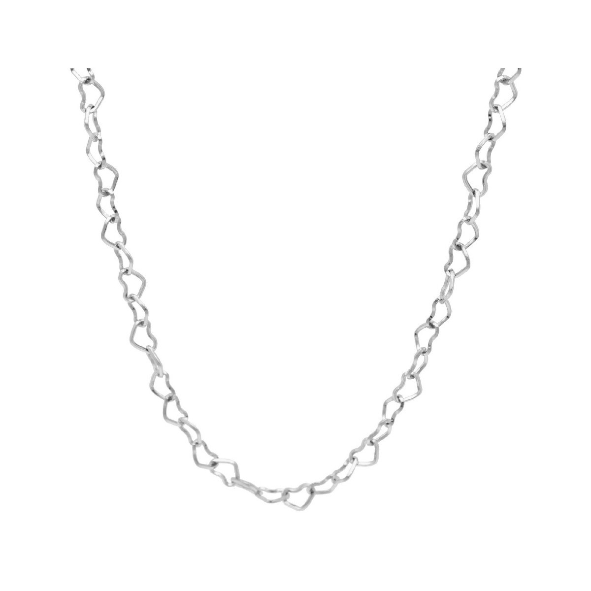 Collar corazones acero 40+5cm - CH050CL