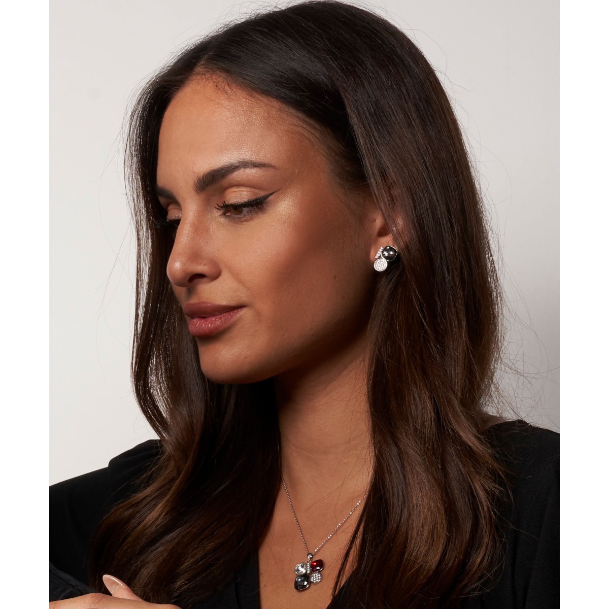Pendientes plata y Liska Crystals - LSW0193A-N