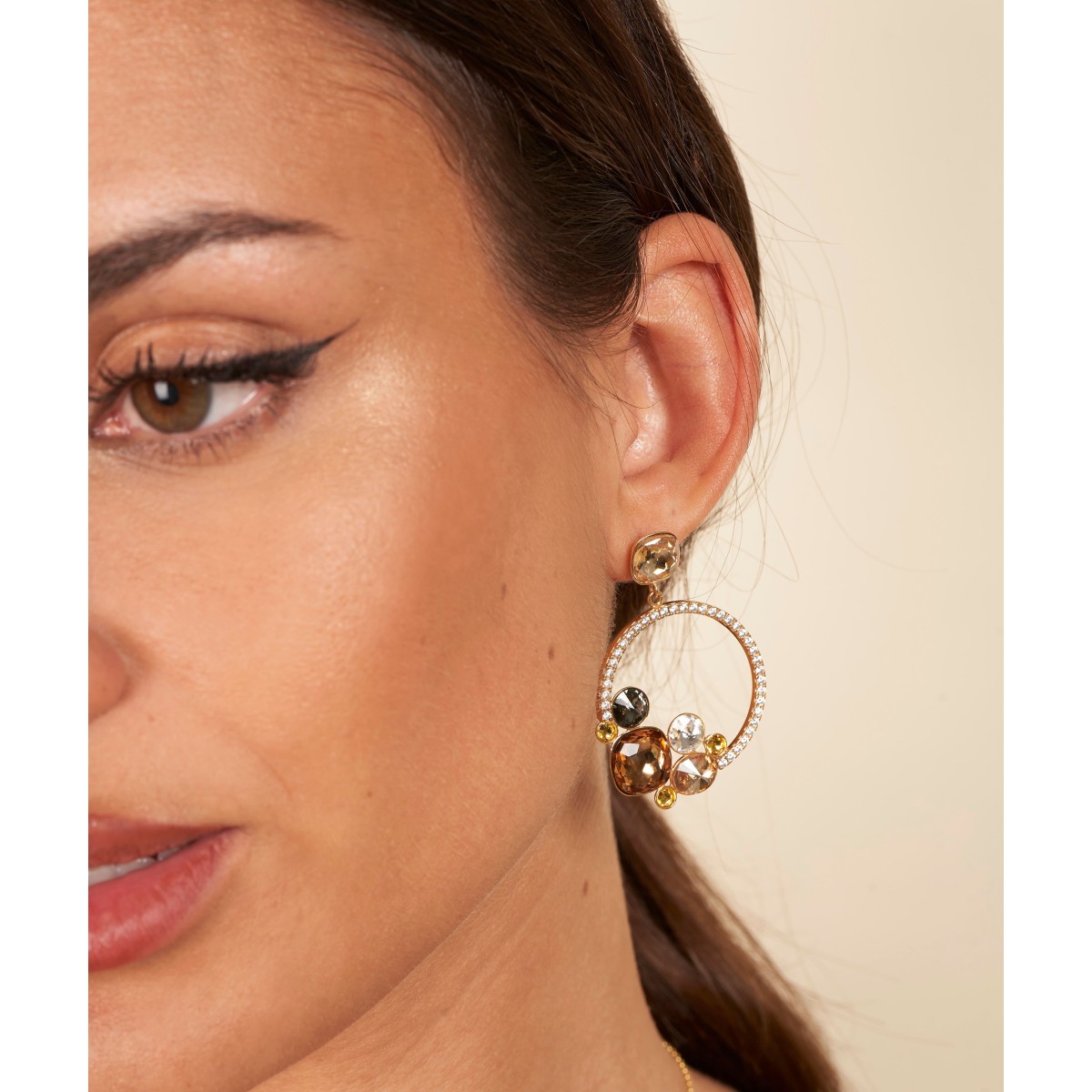 Pendientes plata y Liska Crystals - LSW0194A-DLT