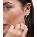 Pendientes pantera plata y circonitas - LAD4756A