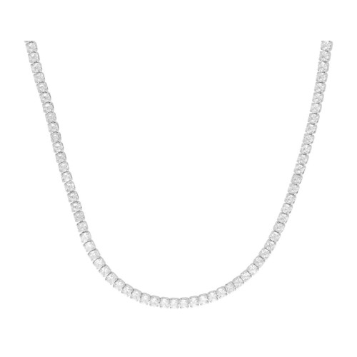 Collar plata y circonitas 2mm - LAD1074CL