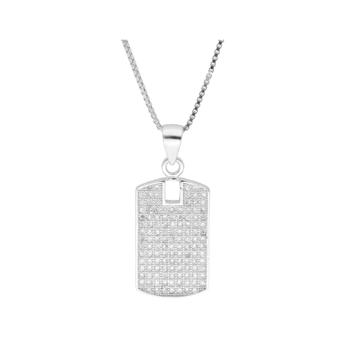 Placa plata y circonitas - LAD4294CL