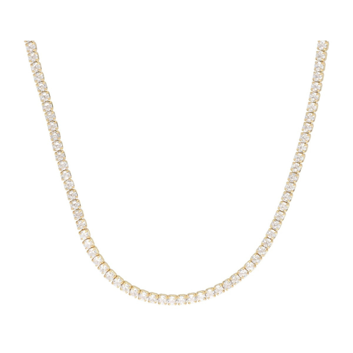 Collar plata y circonitas 2mm - LAD1074CL-D