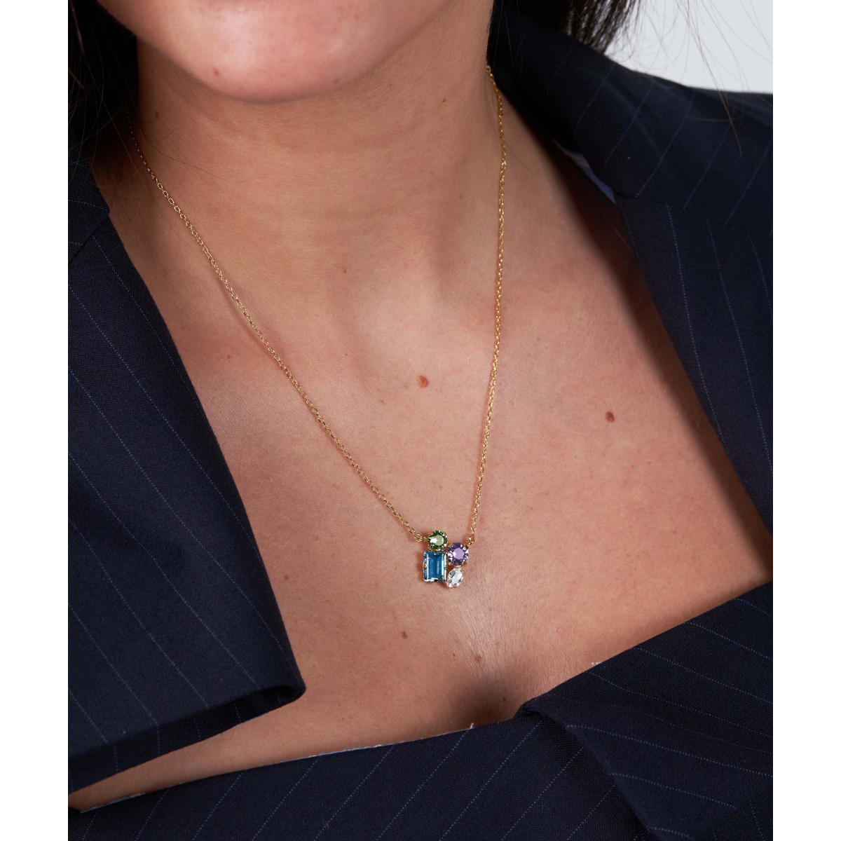 Collar plata y Liska Crystals - LSW4406CL
