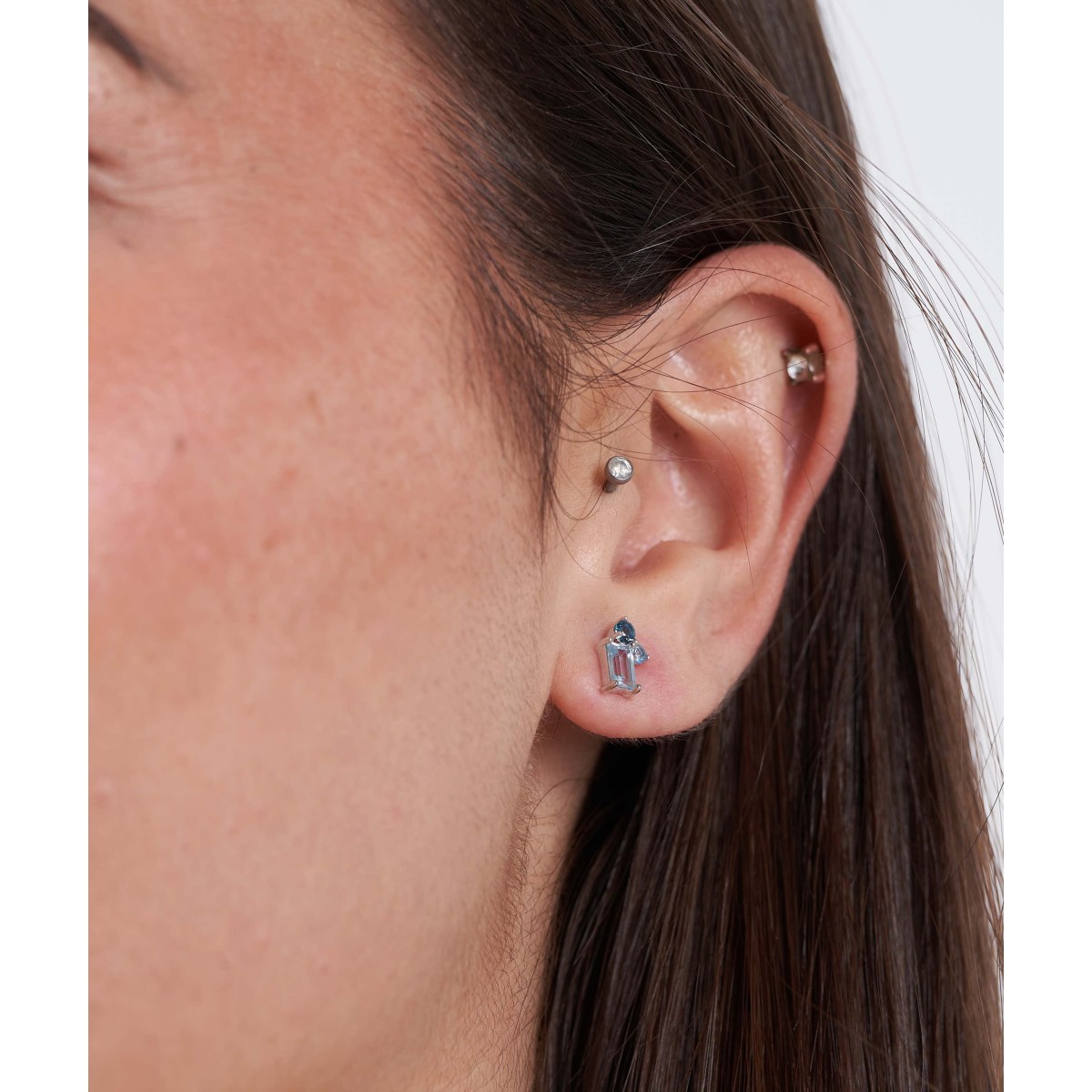 Conjunto plata blue topaz - LAD7307C