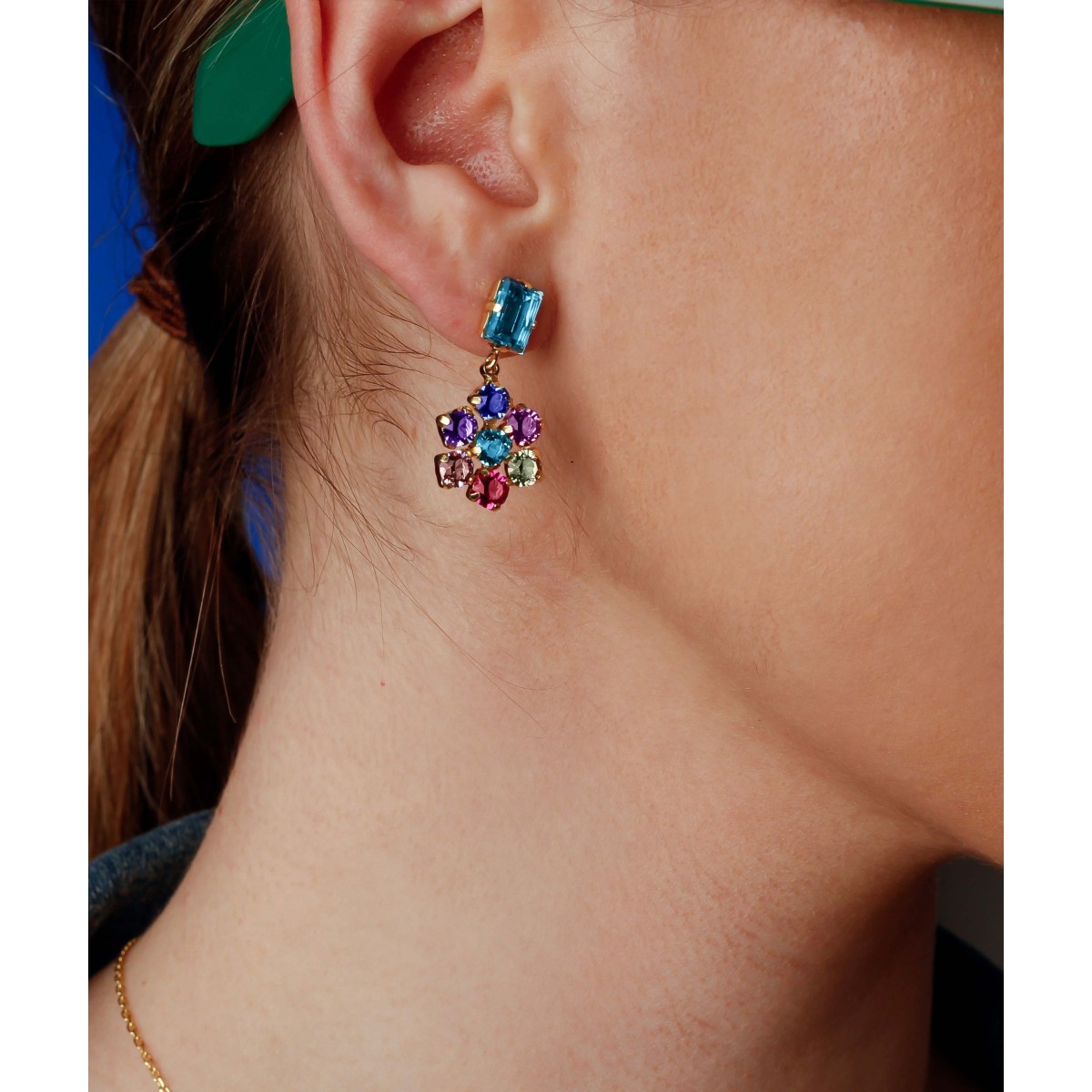 Pendientes plata y Liska Crystals - LSW4407A-D