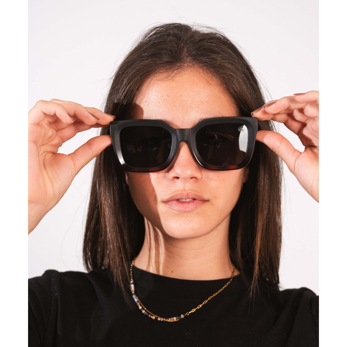 Collar acero y turmaline - SHA209CL