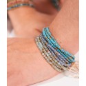 Pulsera acero y piedras naturales - SHA193