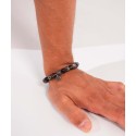 Pulsera acero y piedras naturales - BALI042BR-1