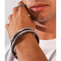 Pulsera piel y acero - RB224BR-M