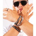 Pulsera piel y acero - RB224BR-M