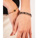Pulsera acero y piedras naturales - SHA214BR