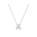 Colgante letra plata y circonitas - LET05CL-A