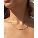 Collar plata y perlas - LAF6416CL