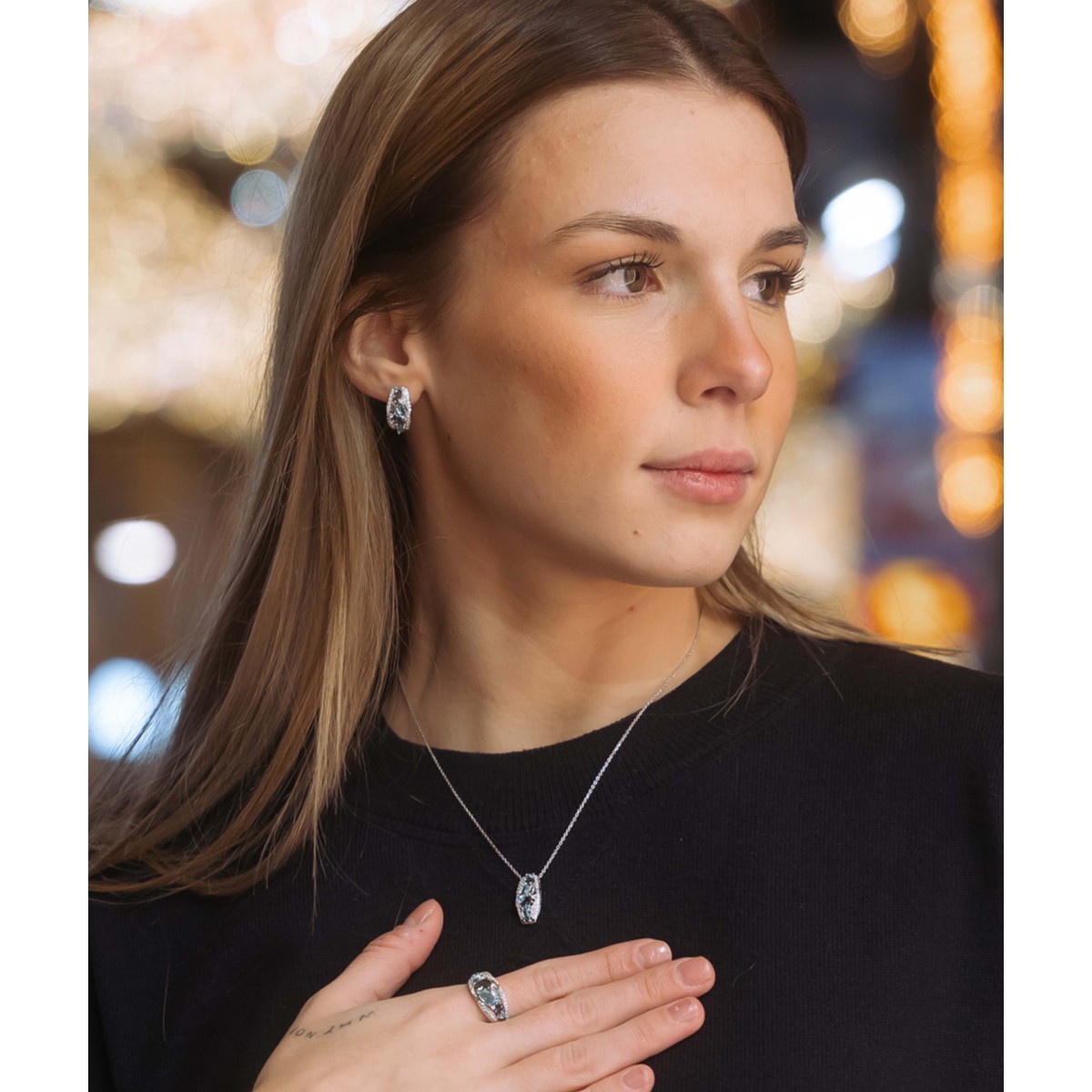 Pendientes plata y circonitas - LAD7268A