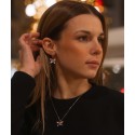 Pendient mariposa plata y Liska Crystals - LSW0187A-RA