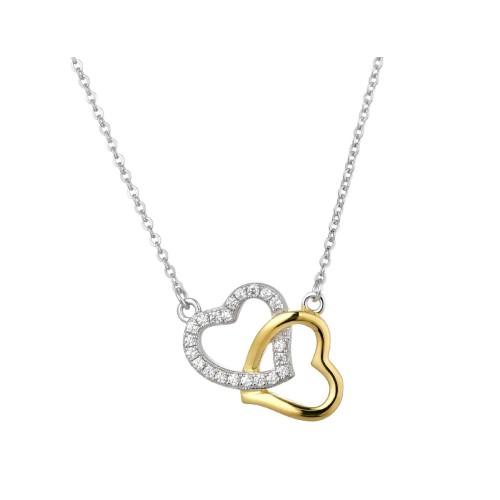Colgante corazón plata y circonitas - LAD7322CL