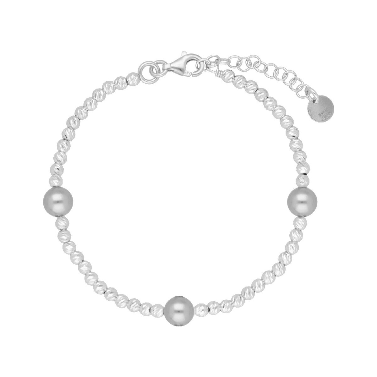 Pulsera plata y perlas - LAF6509BR-G