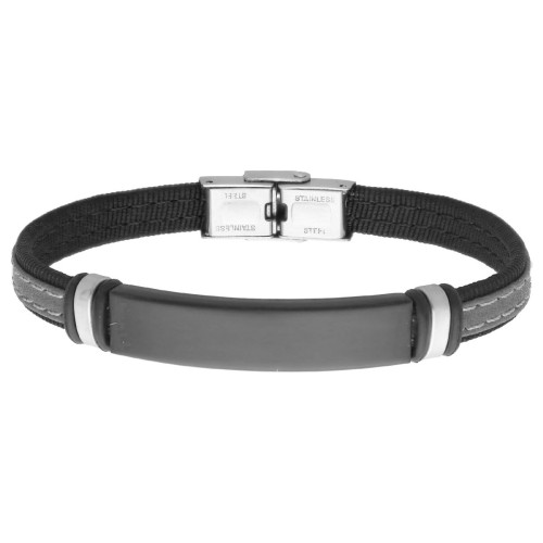 Pulsera piel y acero - 87BR030-G