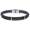 Pulsera piel y acero - 87BR033-AN