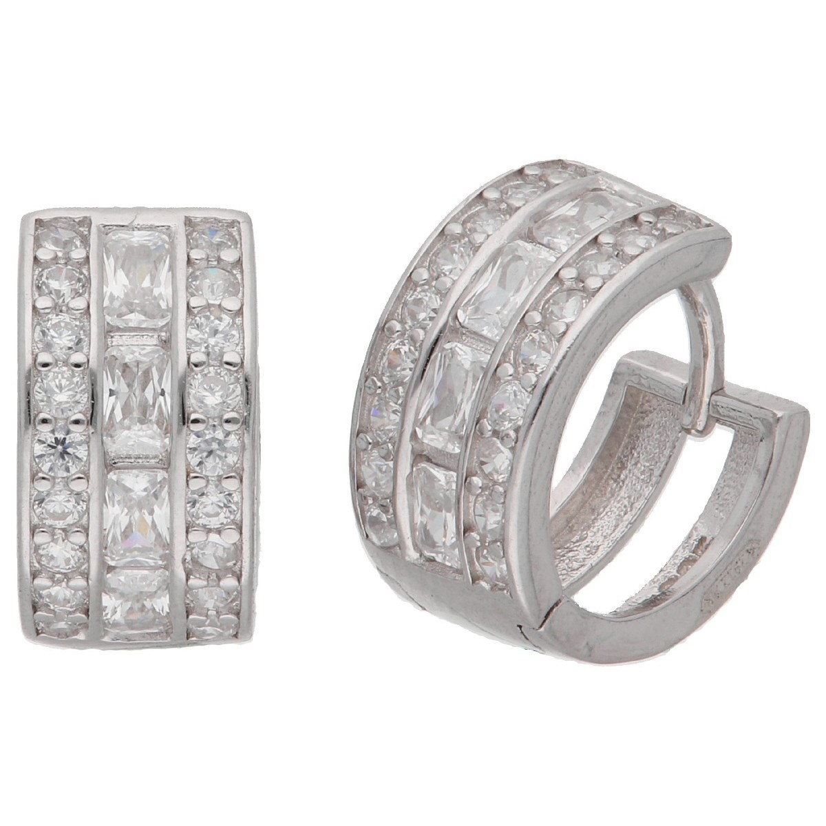 Pendientes plata y circonitas - LPZ102A