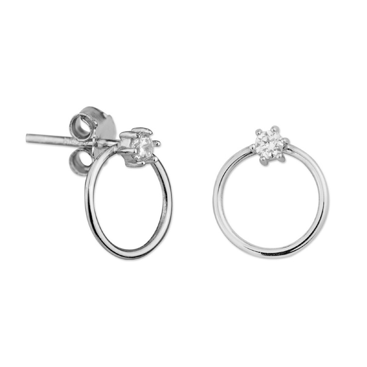 Pendientes plata y circonitas - MED398A