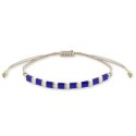 Pulsera plata y piedras naturales - MED400-3