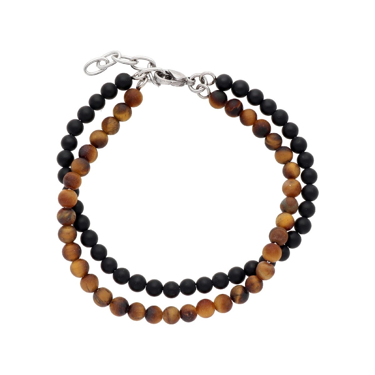 Pulsera acero y piedras naturales - SHA242