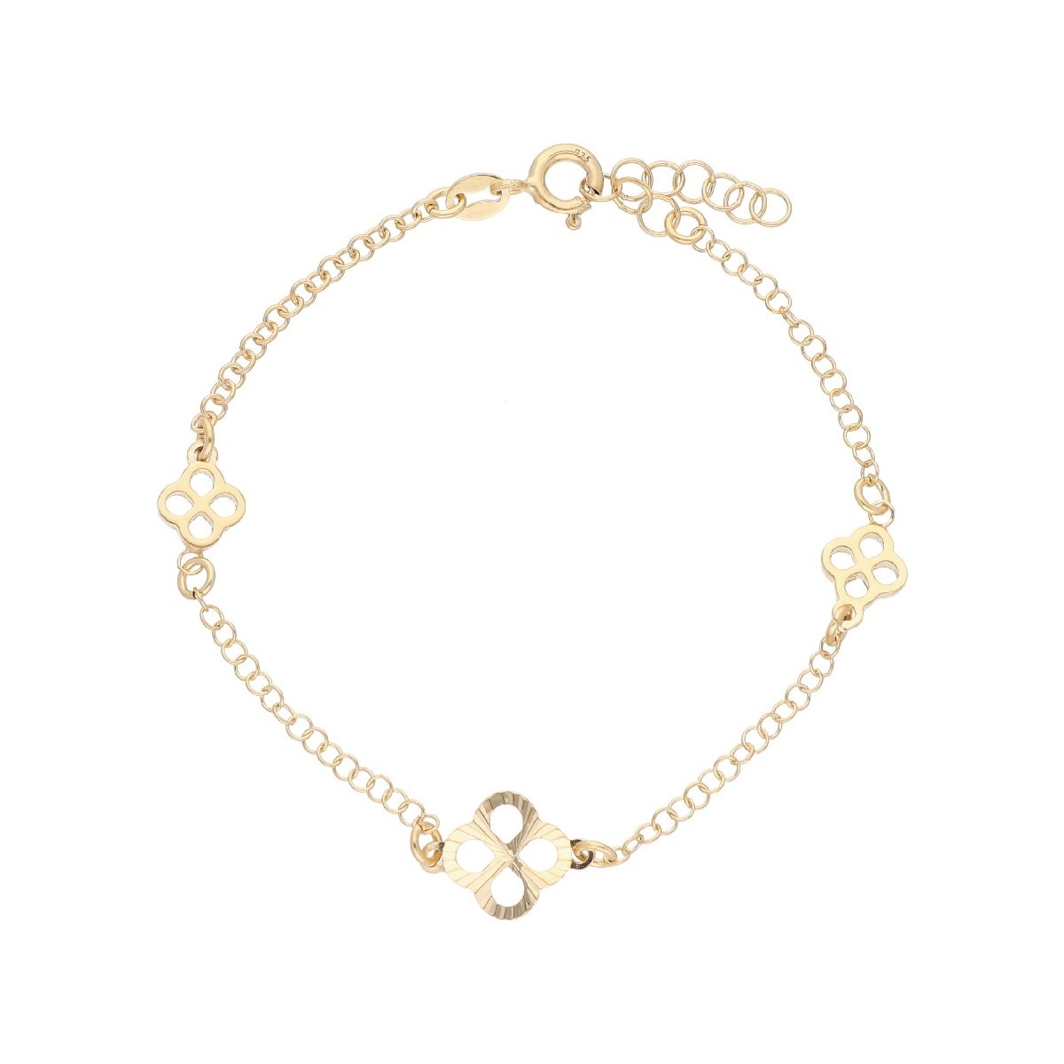 Pulsera tréboles plata - LAF6524BR-D